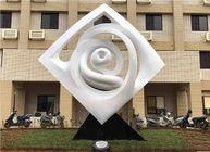 Contemporary Outdoor Metal art Landscape Sculpture Abstract White Baking Varnish