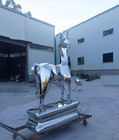 Outdoor Metal Animal Sculptures , Urban Decoration Abstract Animal Sculpture