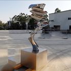 Modern Garden Ornaments Statues Handmade Polished Abstract Metal Sculpture