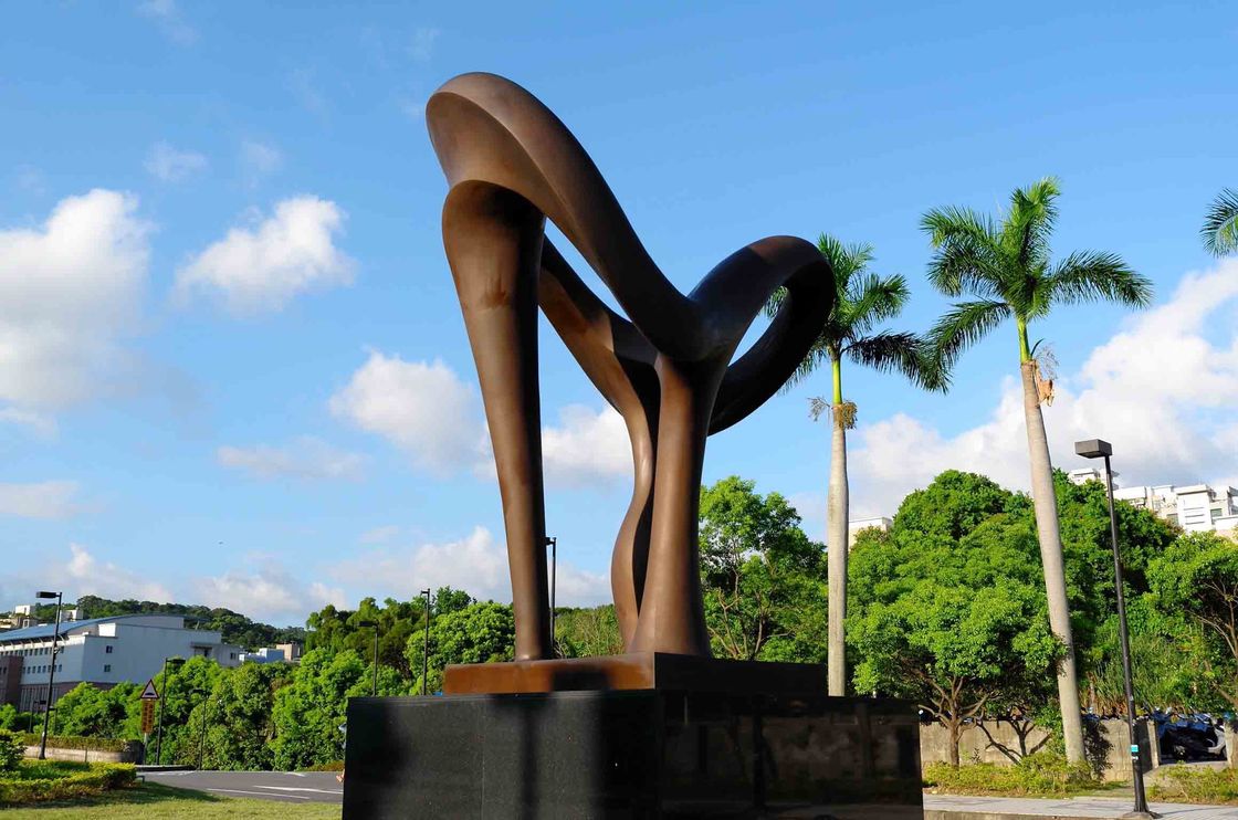 Color Painted Outdoor Bronze Sculpture , Abstract Modern Bronze Sculpture