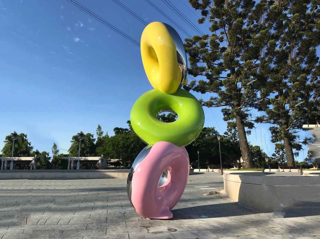 Impressive Painted Modern Abstract Sculpture Colorful For Children