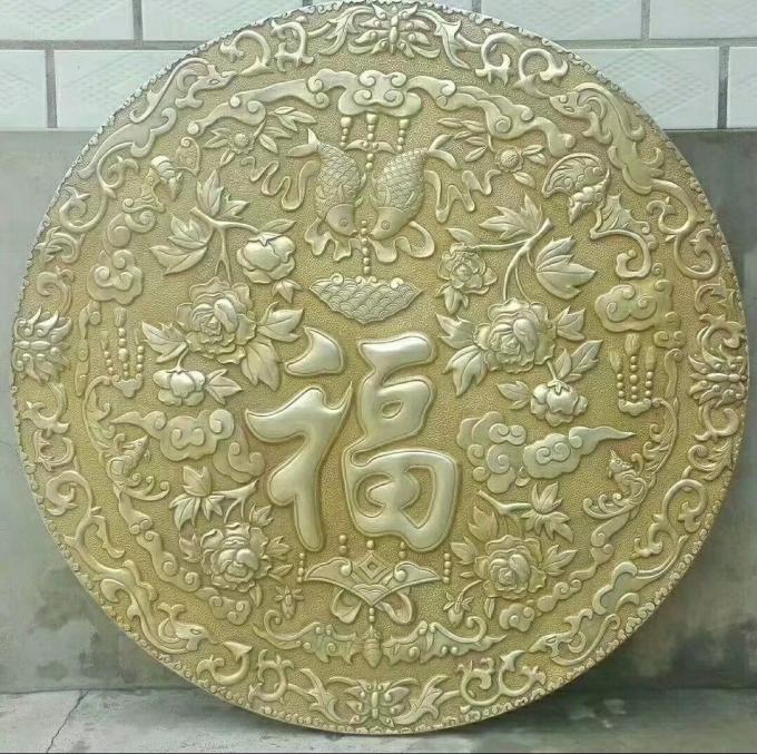 Outdoor Metal Bronze Relief Sculpture For Wall Decoration Customized Size