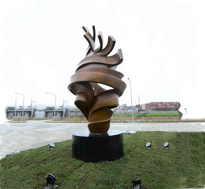 Contemporary Outdoor Bronze Sculpture , Decorative Modern Abstract Bronze Sculpture 0