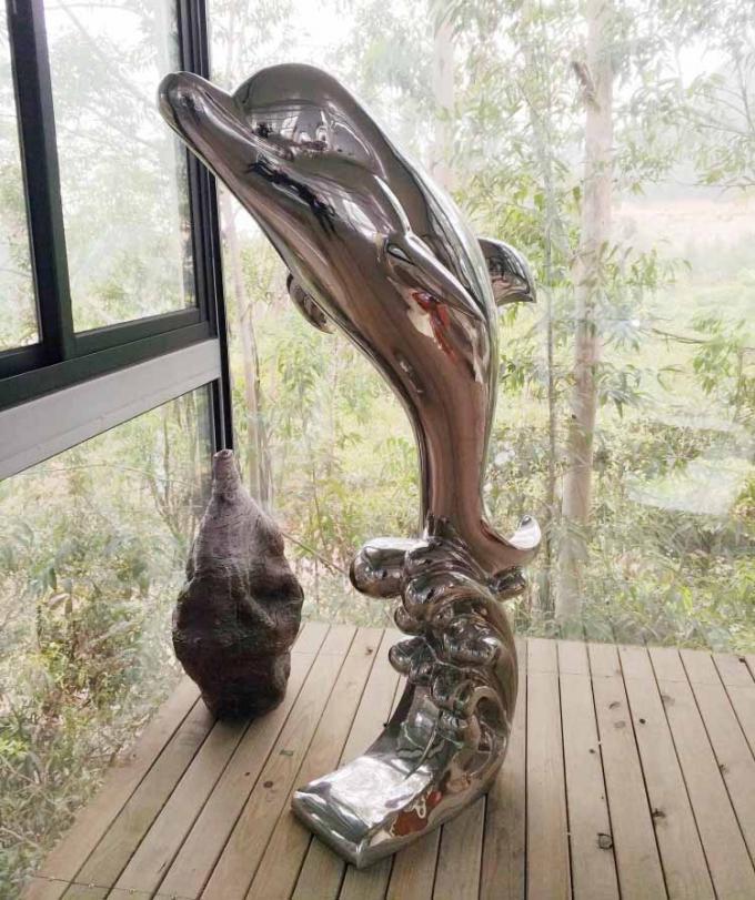 Polished Metal Animal Sculptures , Modern Metal Animal Garden Sculptures