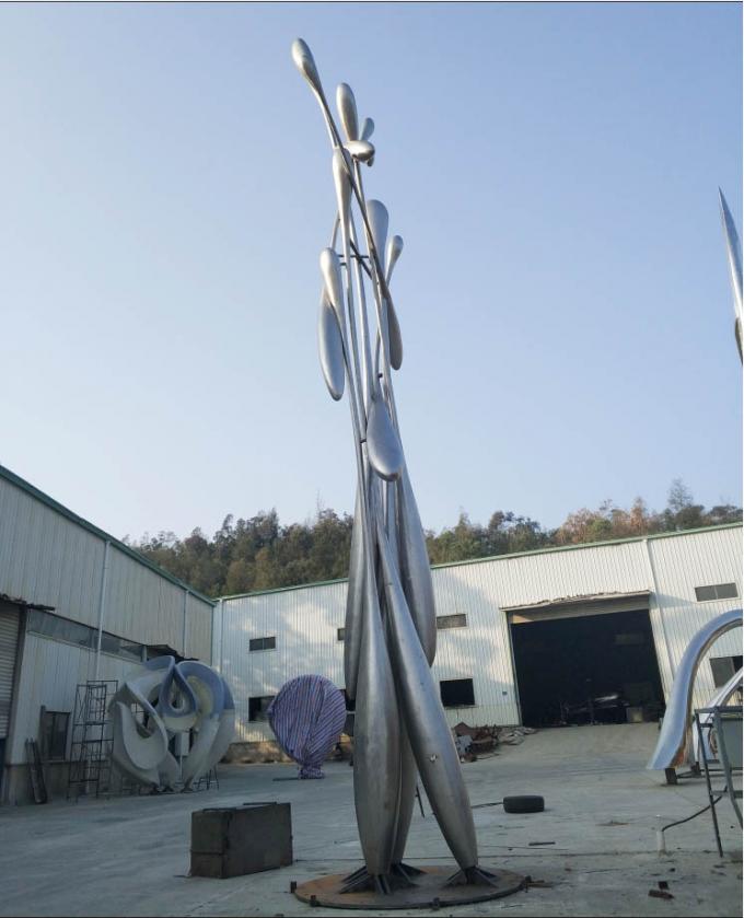 Metal Handmade Large Outdoor Sculpture Statues Stainless Steel Plaza Decoration 0