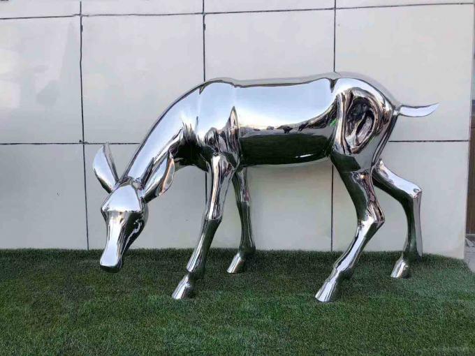 Mirror Polished Ss Metal Animal Sculptures For Garden Ornaments 0