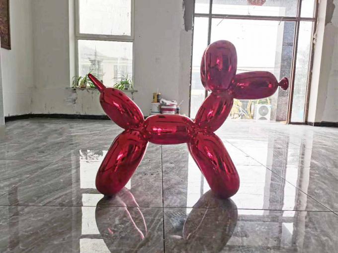 Custom Modern Animal Stainless Steel 1.2m Bubble Dog Sculpture 0