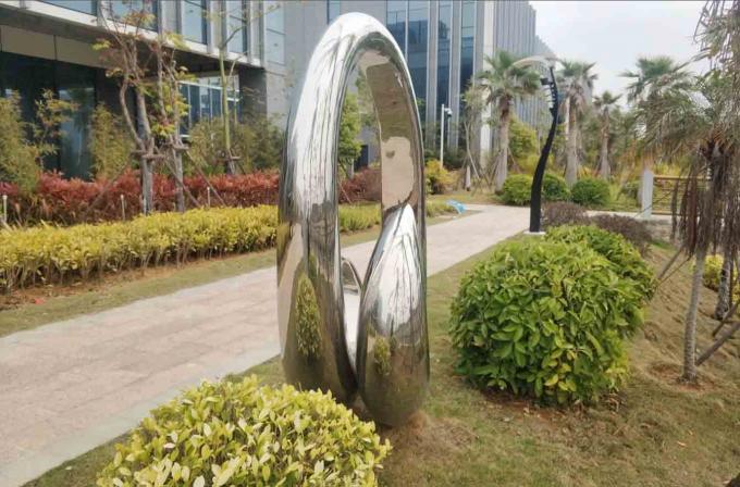 Polished Contemporary 2.0m Height Abstract Metal Outdoor Sculpture 0