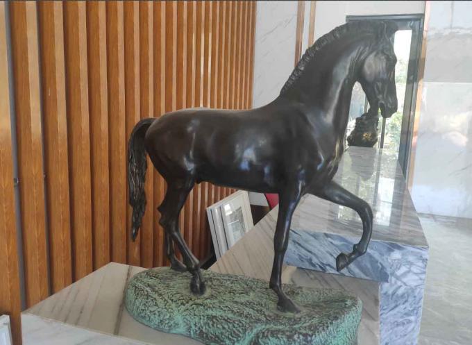Ancient Style Indoor Cast Bronze Horse Sculpture 0.6m Length 0