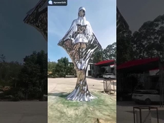 SS316L 5.7 Meter Height Outdoor Large Polished Stainless Steel Sculpture