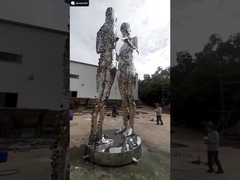 Outdoor Large Abstract Stainless Steel Sculpture For Public Decoration