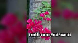 Custom Stainless Steel Flower Sculpture Art