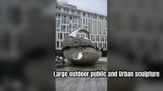 Large outdoor stainless steel pulic and Urban art sculpture