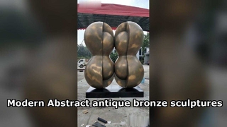 The antique bronze sculptures shows a steady artistic atmosphere