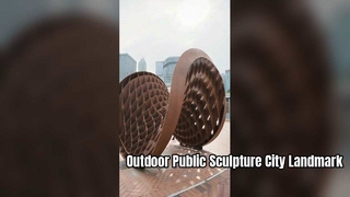 The large-scale Corten public sculpture become a highly memorable urban landscape feature.