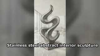 Contempopary Polished Stainless Steel Abstract Interior Sculpture For Decoration