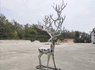 Large Metal Garden Sculpture , Outdoor Modern Sculpture Stainless Steel