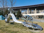 Stainless Steel Garden Sculpture，Outdoor Modern Art Sculpture For Garden Decoration
