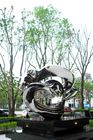 Mirror Finish Outdoor Contemporary Metal Sculpture For Square Decoration
