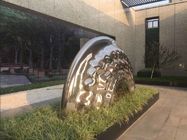 Stainless Steel Large Outdoor Sculpture , Mirror Polished Outdoor Modern Art Statue