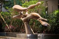 Public Outdoor Bronze Sculpture , Decorative Modern Bronze Garden Ornaments