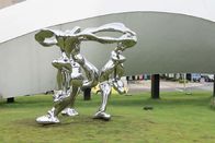 Hand Made SS Sculpture Metal Modern Art For Landscape Decoration