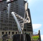 Polished Stainless Steel Sculpture , Modern Style Outdoor Metal Sculpture