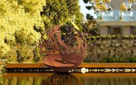 Contemporary Design Corten Steel Sphere Sculpture For Garden Decoration
