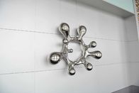 Indoor Mirror Stainless Steel Sculpture Abstract Spray Water Metal Art Decoration