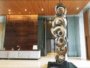 Hotel Decoration Stainless Steel Sculpture Large Ornaments Abstract Style
