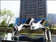 Polished Mirror Stainless Steel Outdoor Sculpture For Public Decoration