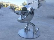 Cartoon Metal Animal Sculptures For Garden , Outdoor Metal Bird Sculpture