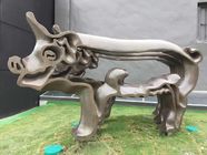 Customized Bronze Large Outdoor Animal Sculptures 2 Meter Length Plaza Decoration