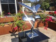 Abstract Metal Animal Sculptures Modern Art Stainless Steel Flying Eagle