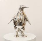 Contemporary Indoor Penguin Metal Animal Sculptures With Steam Resistance
