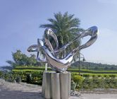 Square Garden Landscape Statues Abstract Floating Clouds And Flowing Water