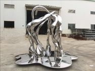 Modern Outside Garden Ornaments Art Stainless Steel Sculpture For Street Decoration