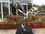Outdoor Abstract Small Garden Sculptures , Modern Stainless Steel Sculpture