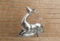 Public Decoration Abstract Metal Animal Sculptures Garden Deer Statues