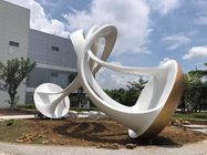Square Decoration Large Outdoor Sculpture , Stainless Steel Abstract Sculpture