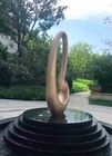 Abstract Metal Garden Sculpture , Outdoor Metal Art Bronze Sculpture