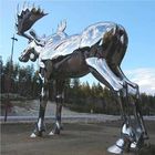 Welding Mirror Polished Stainless Steel Animal Sculpture For Garden Decorate