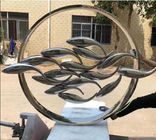 Modern Mirror Fish Group Welding Stainless Steel Art Sculptures