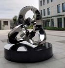 Modern 1.8M Stainless Steel Abstract Outdoor Sculpture for Garden Ornament