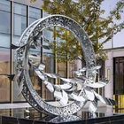 Handmade 25M High SS Large Outdoor Sculpture For Plaza Decoration
