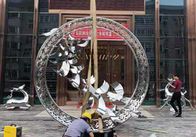 Handmade 25M High SS Large Outdoor Sculpture For Plaza Decoration