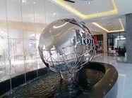 3.0M Plaza Decoration Polished Mirror Stainless Steel Globe Sculpture