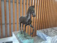 Ancient Style Indoor Cast Bronze Horse Sculpture 0.6m Length