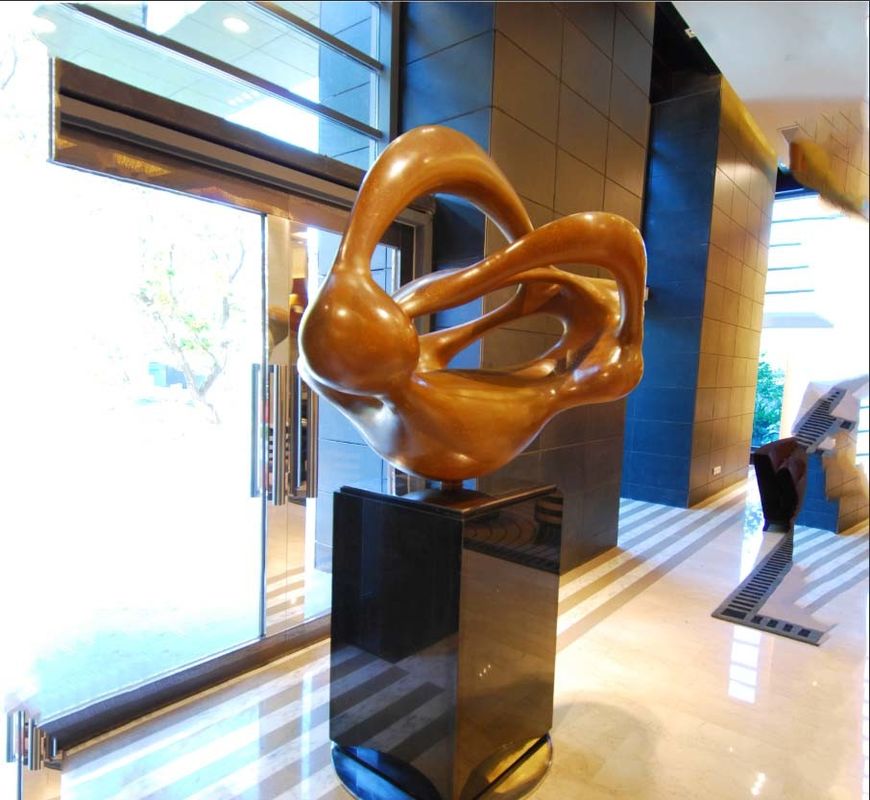 Abstract Indoor Bronze Statues Casting Technique For Office Hotel Decoration