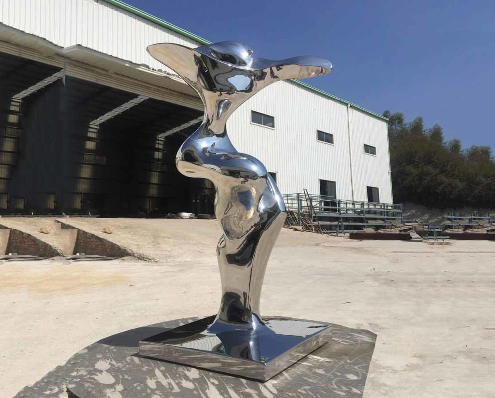 Fairy Modern Stainless Steel Sculpture , Outdoor Metal Lawn Sculptures
